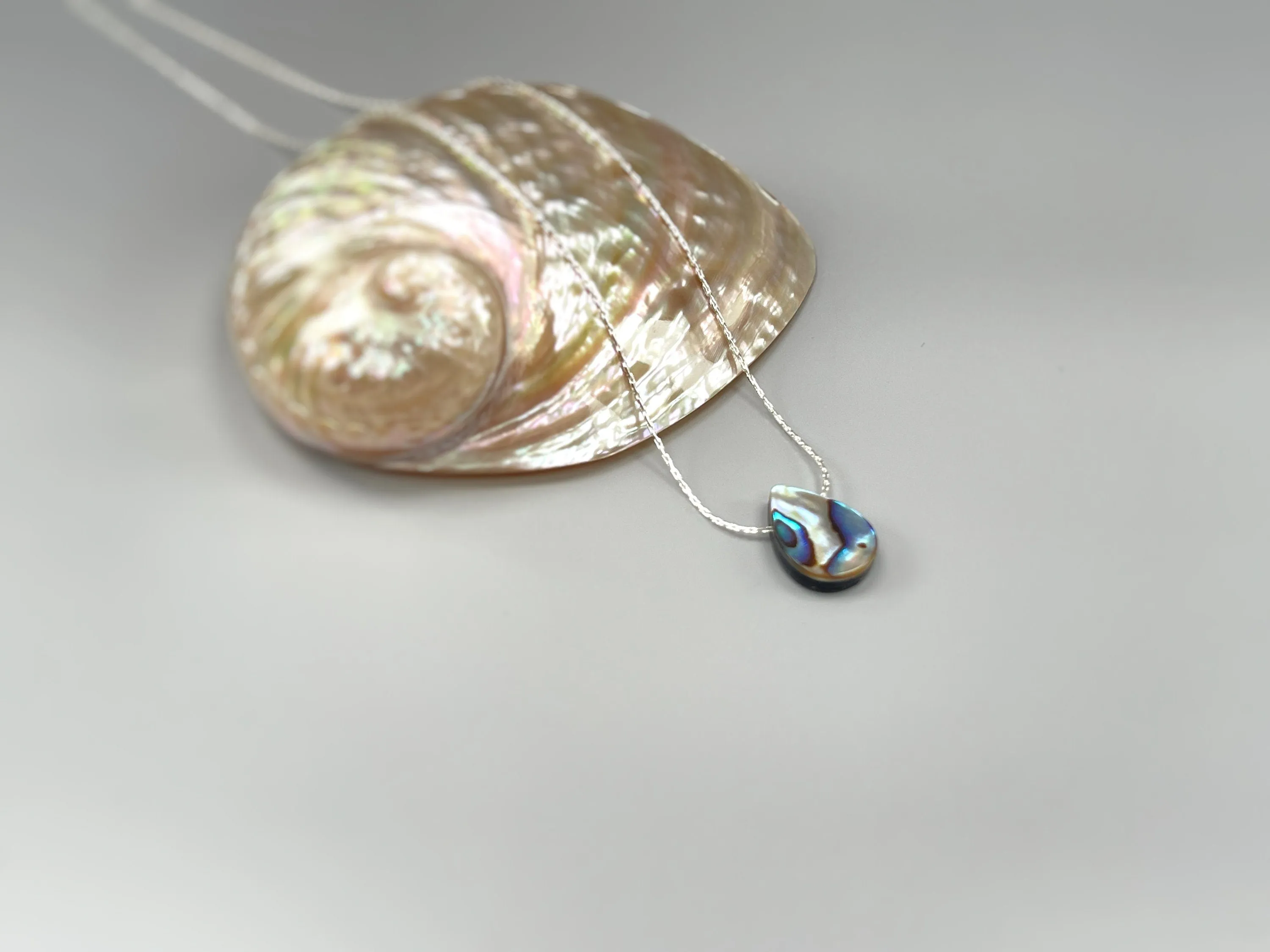 Abalone Shell Pendant Necklace Summer jewelry for beach wedding