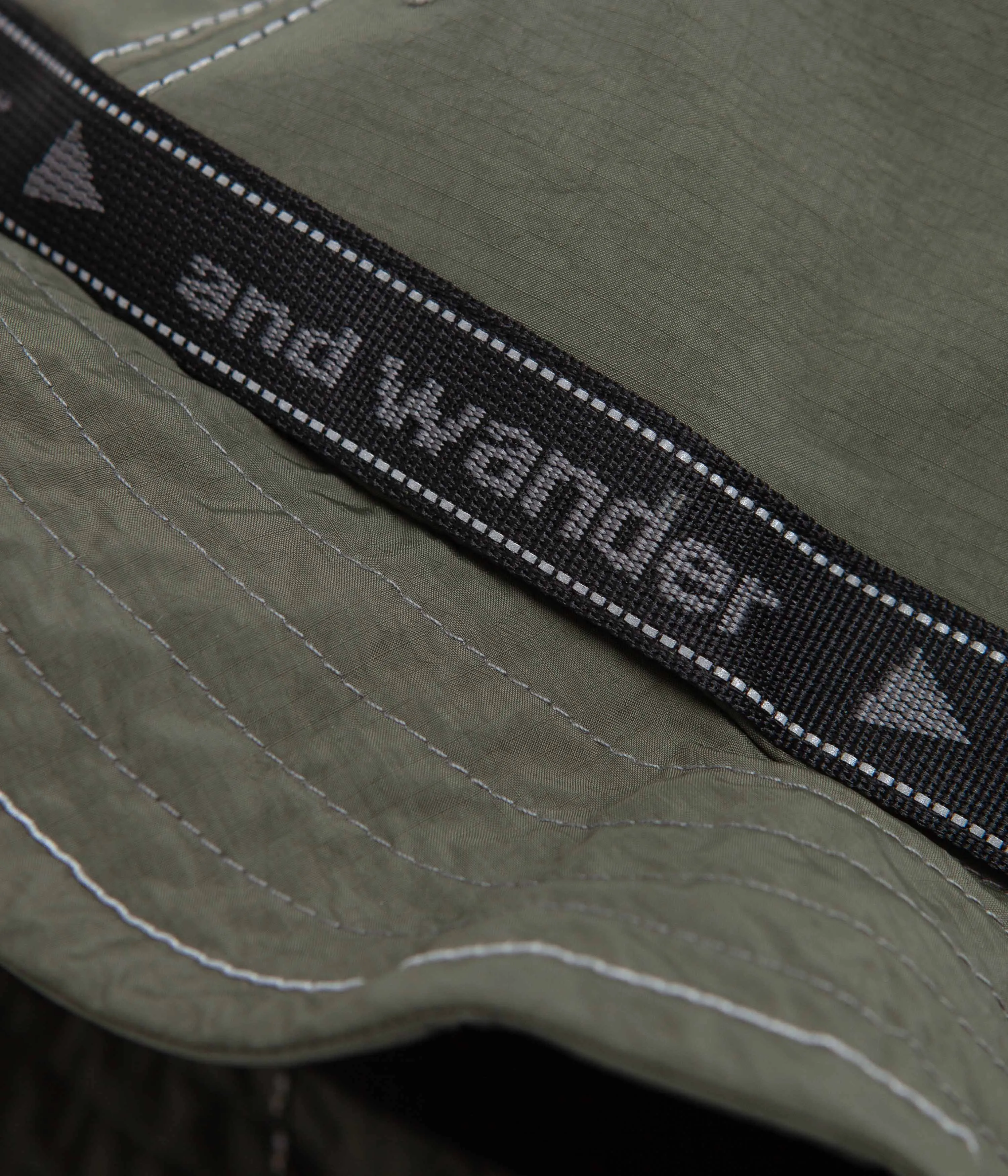 and wander JQ Tape Bucket Hat - Khaki