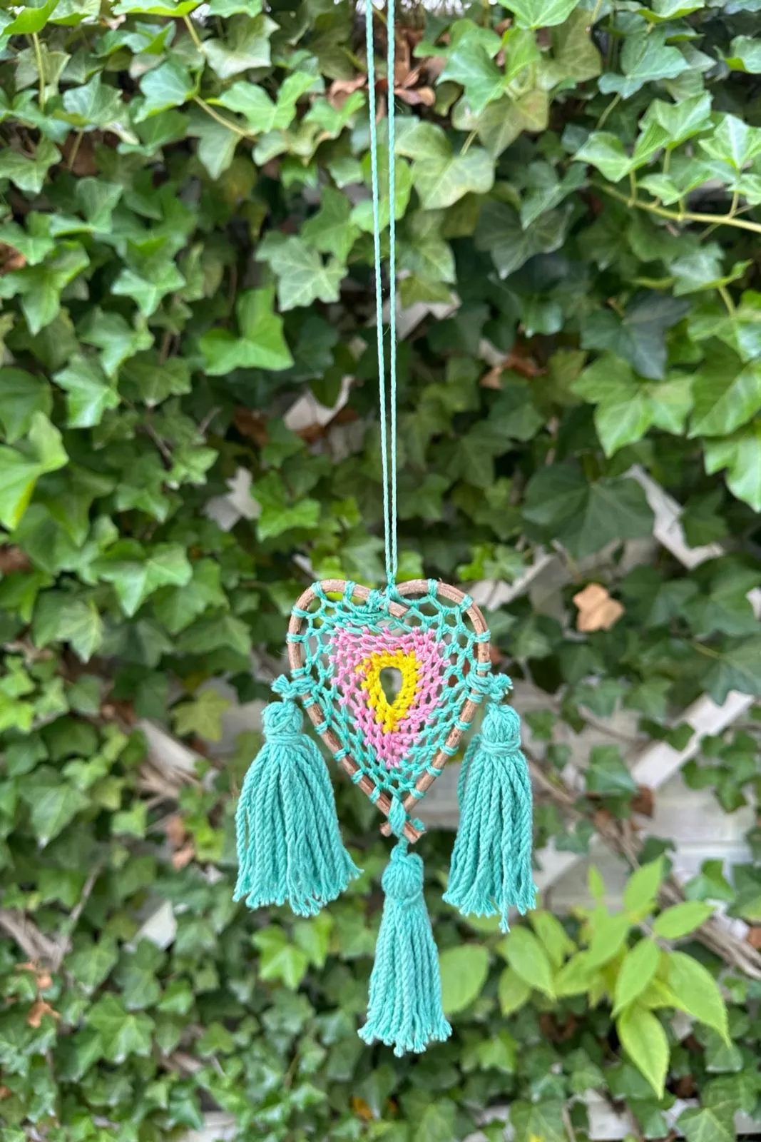 Aqua Heart Dream Catcher