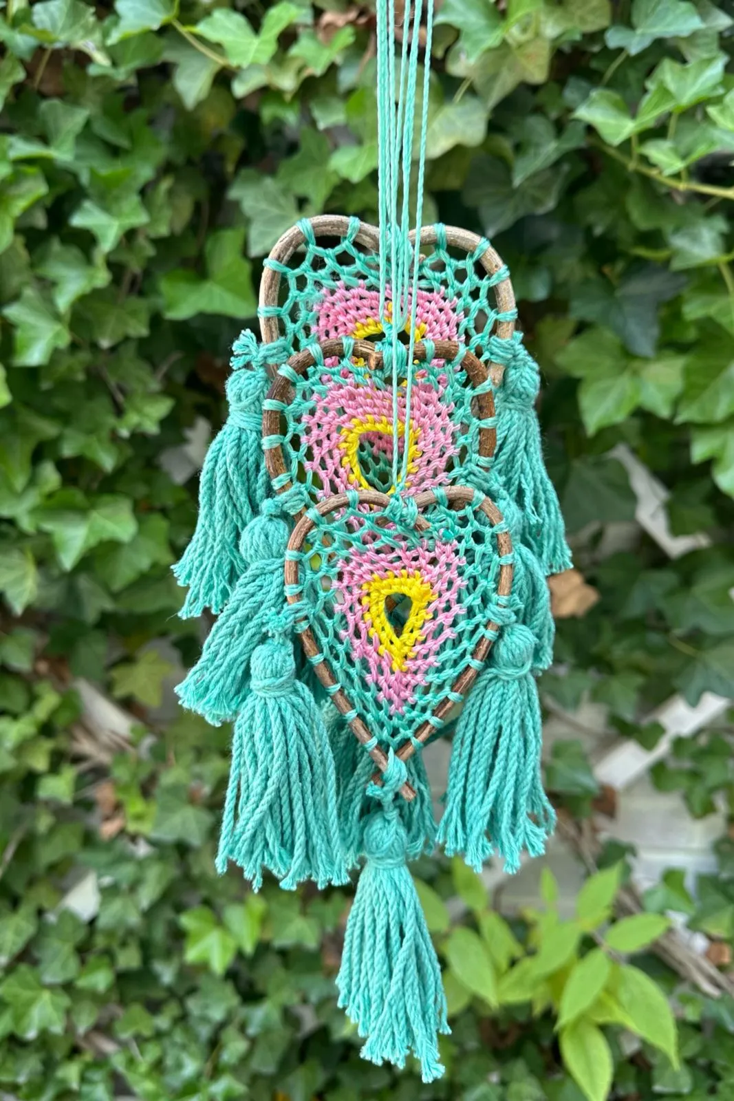 Aqua Heart Dream Catcher