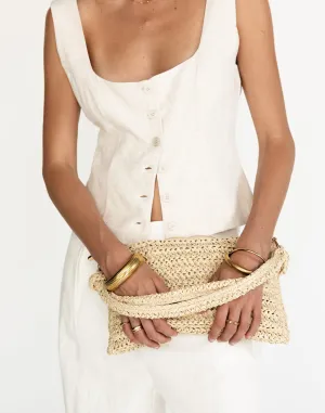 Aquila Shoulder Bag (Natural Raffia) - By Billini