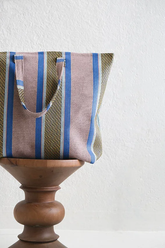 Beach Bag Antigua in Blue / Pink Color