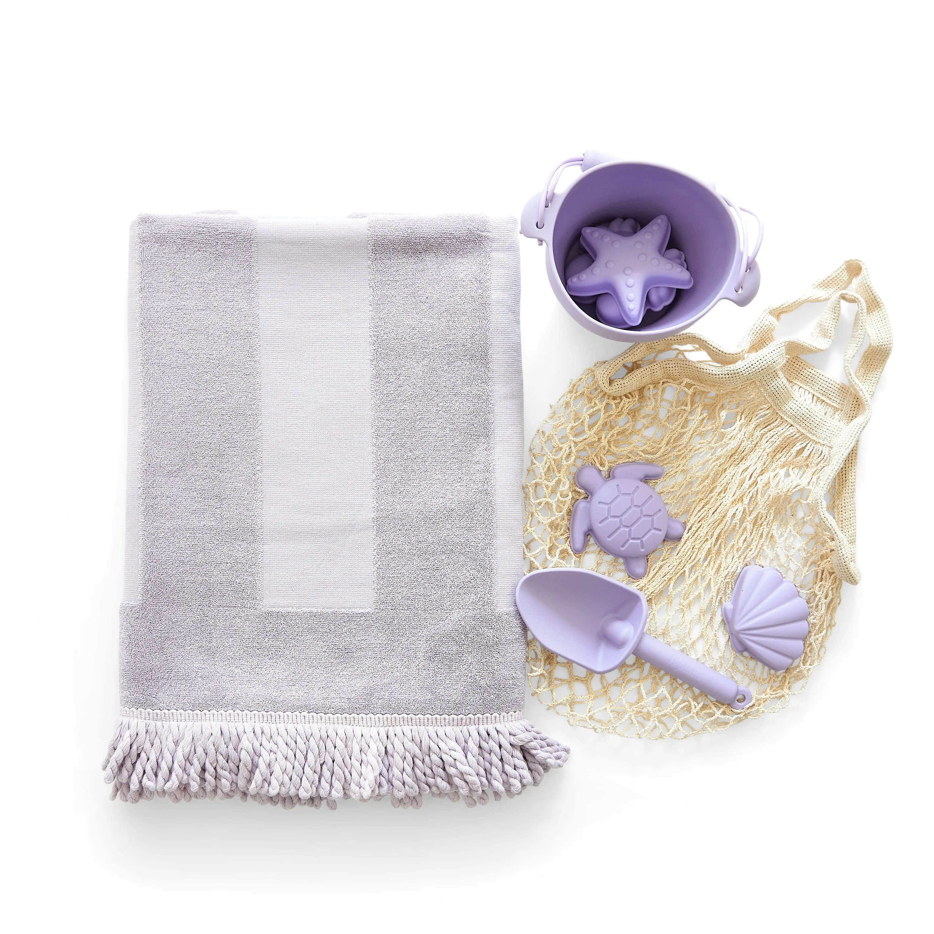 Beach Towel & Silicone Sand Toy Combo