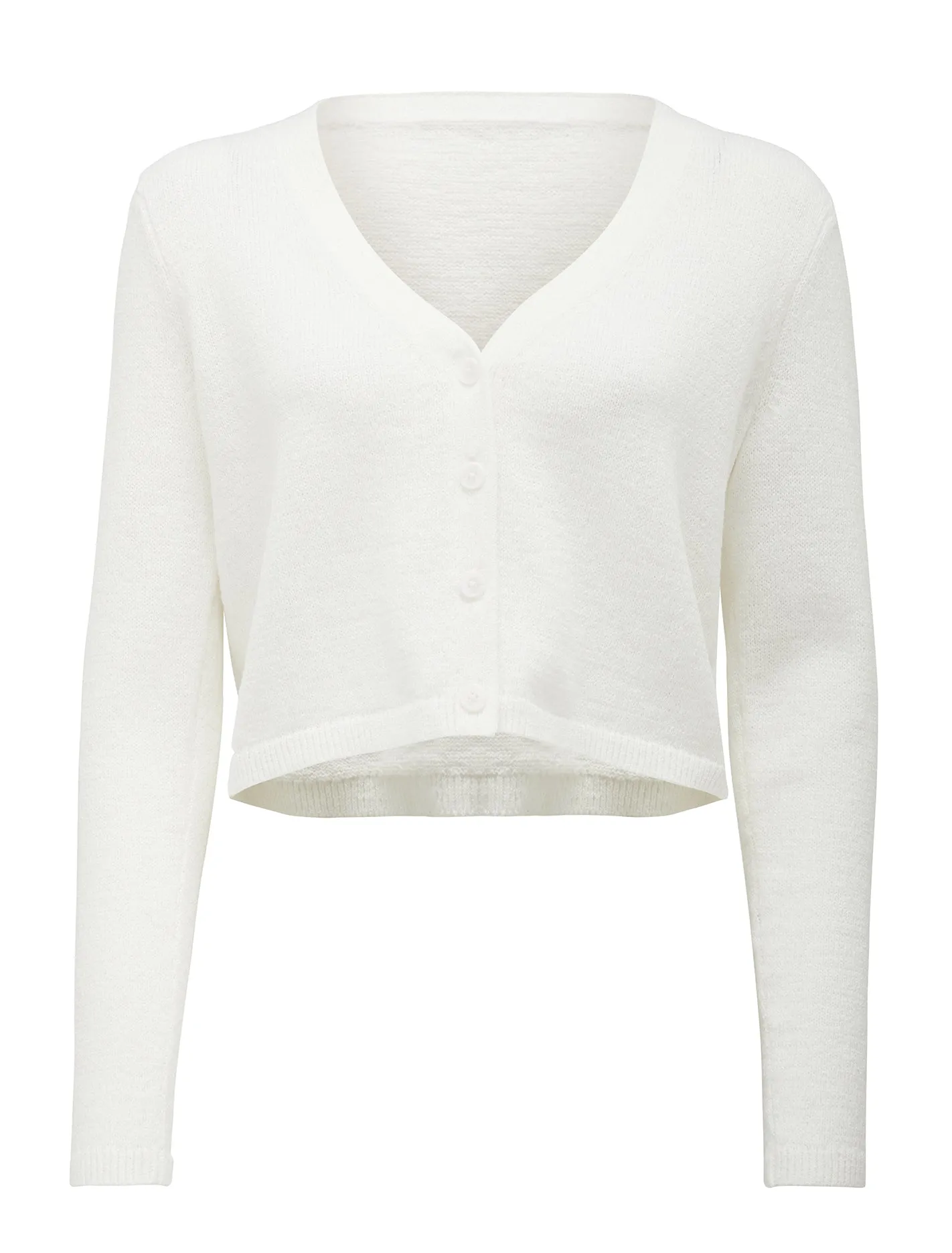 Beck V Neck Crop Knit Cardigan