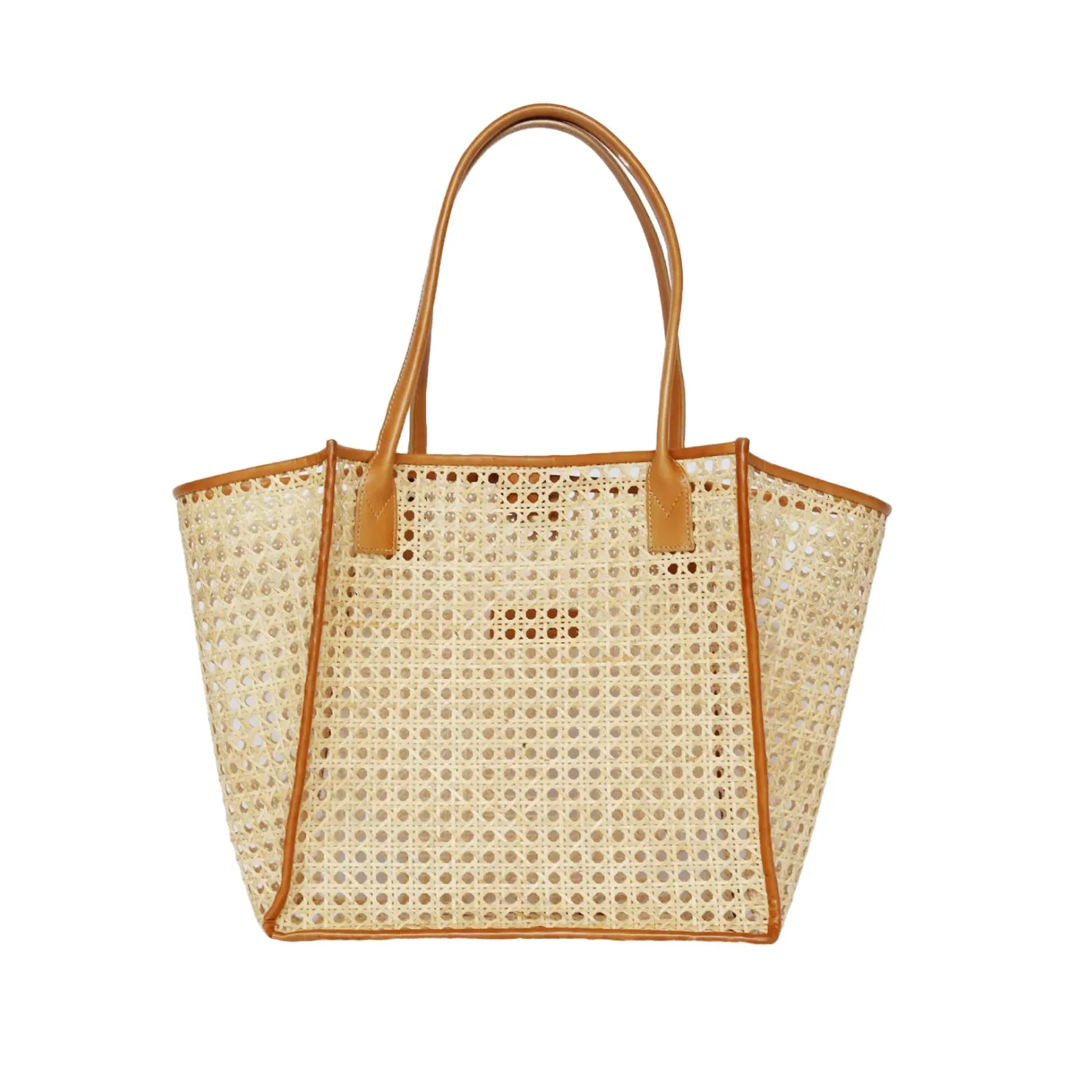 bembien caramel rattan rosa tote