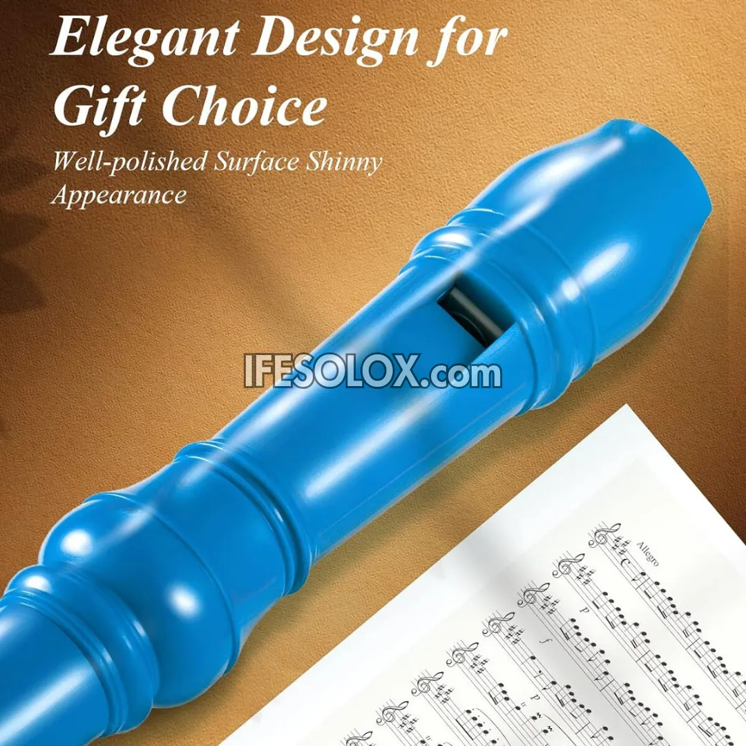 Blue Recorder Instrument for Schools, Beginners and Students - Brand New