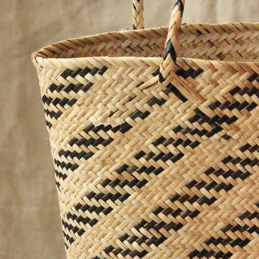 Borneo Love Rush Striped - Handwoven Straw Tote