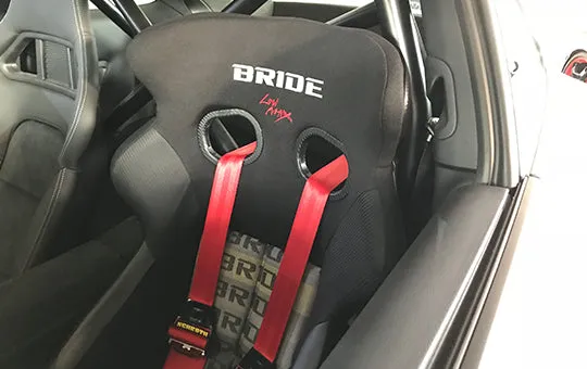 BRIDE H02ASF BUCKET SEAT XERO CS BLACK FRP, SILVER SHELL