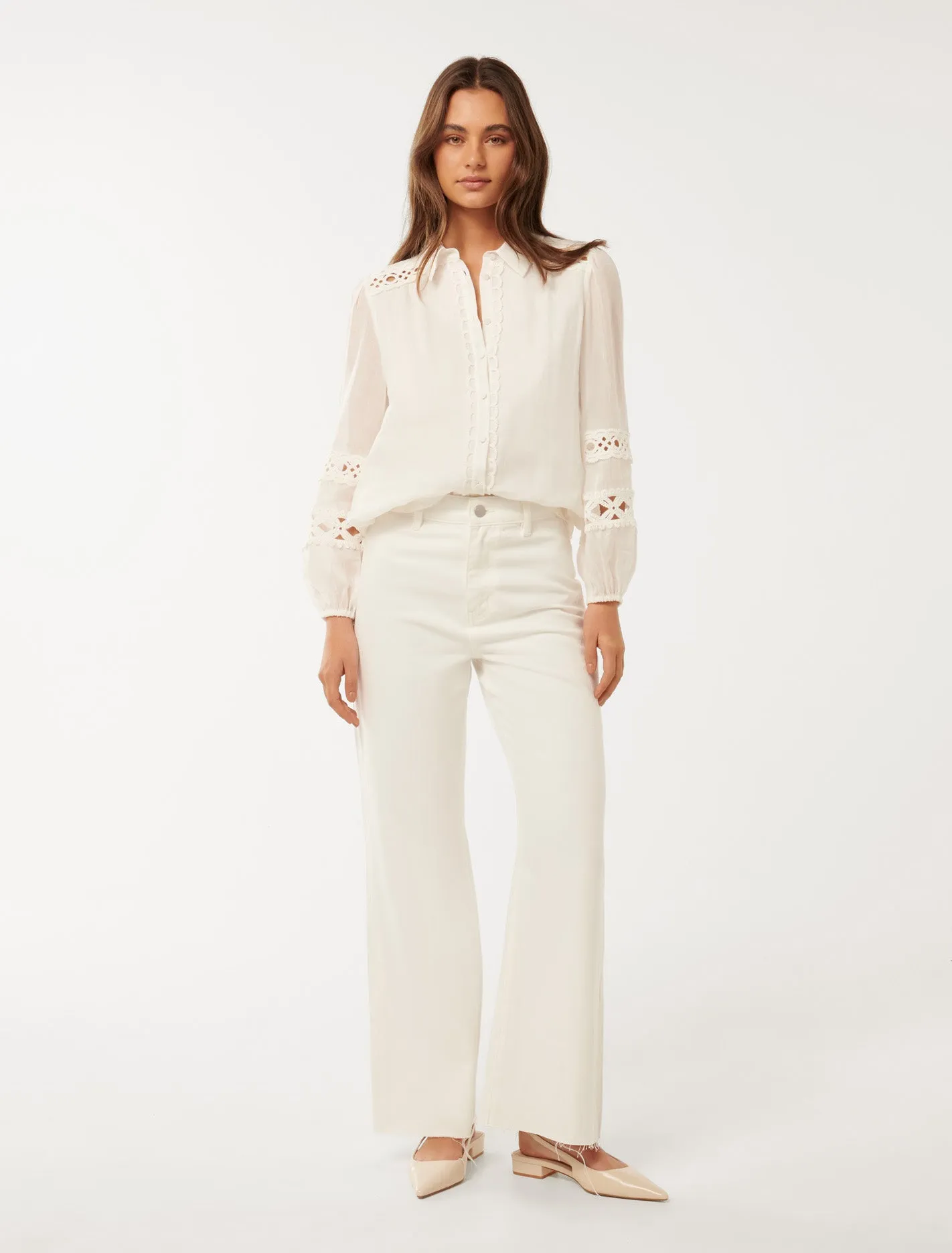 Carina Crochet Trim Shirt