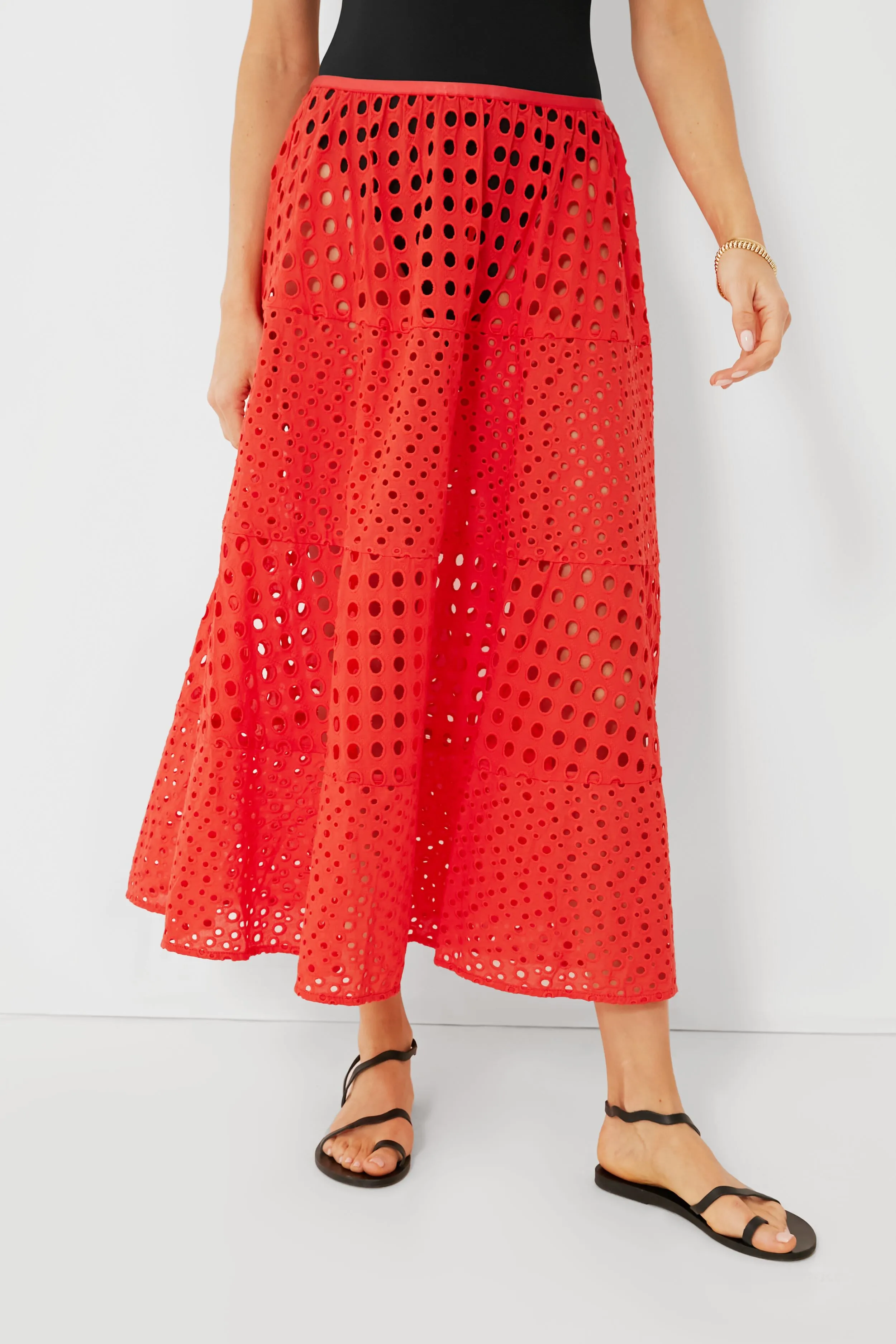 Coral Orange Georgia Skirt