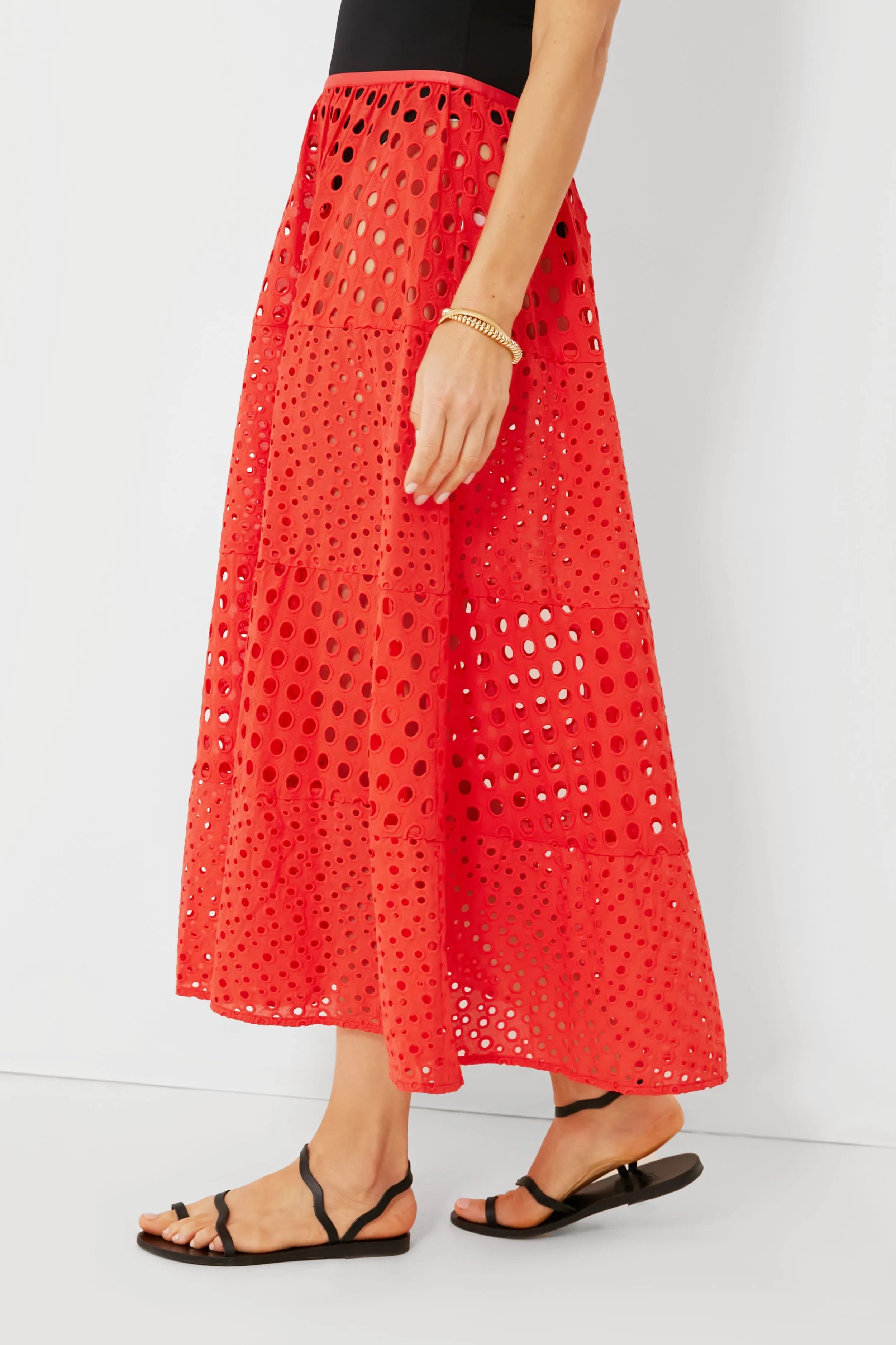 Coral Orange Georgia Skirt