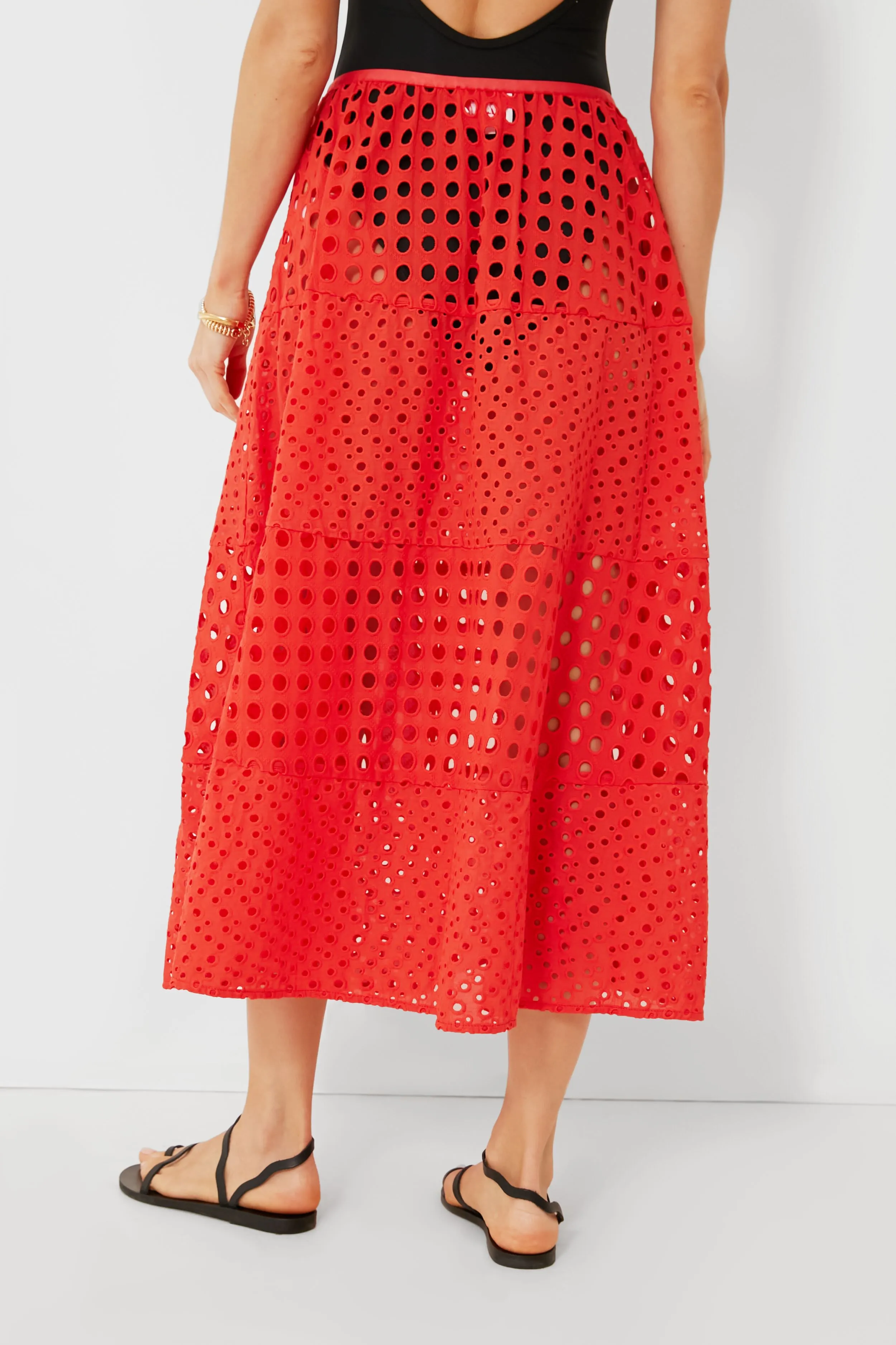 Coral Orange Georgia Skirt