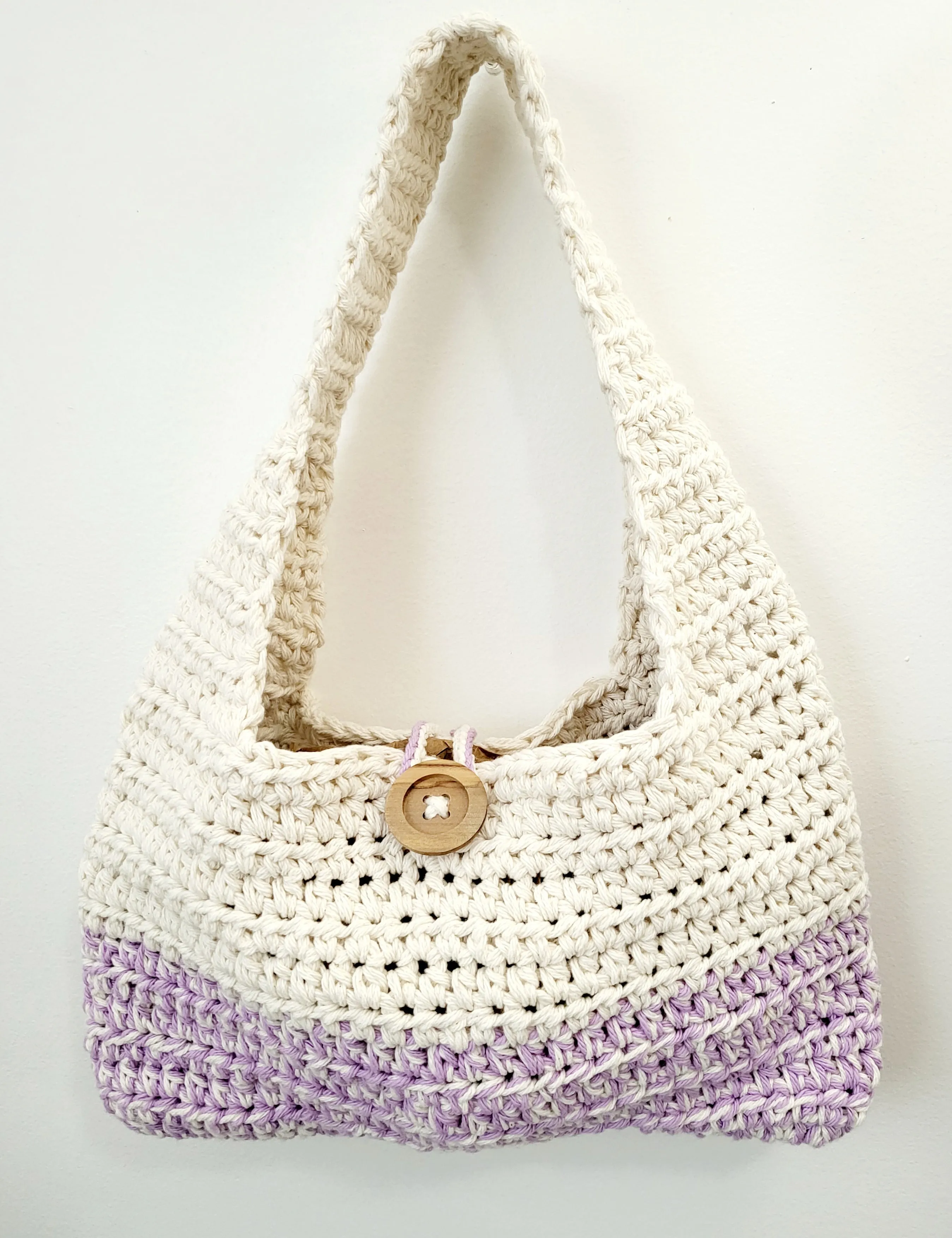 Crochet Bag - Shoulder Cotton Bag - Hand crocheted bag