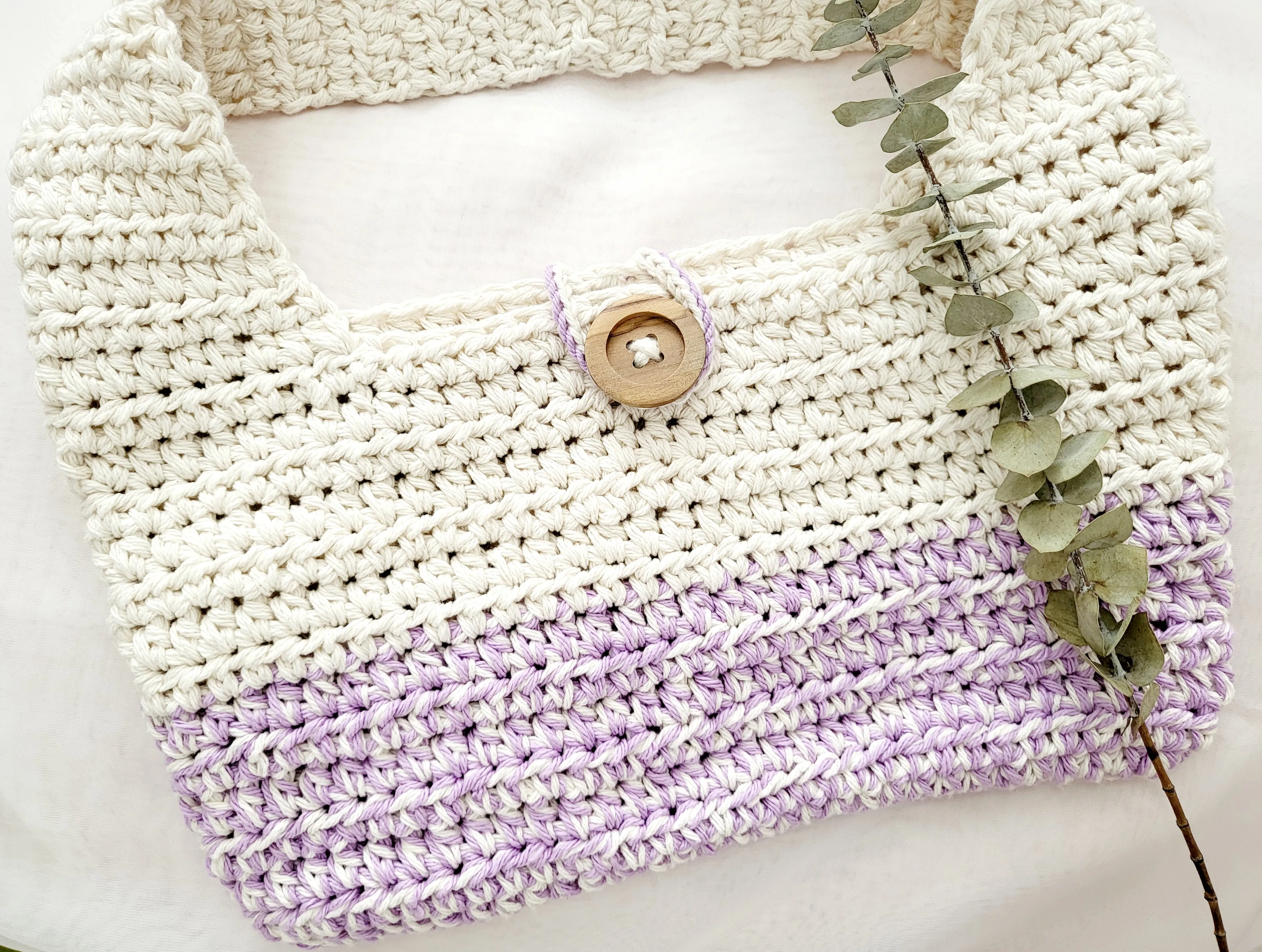 Crochet Bag - Shoulder Cotton Bag - Hand crocheted bag