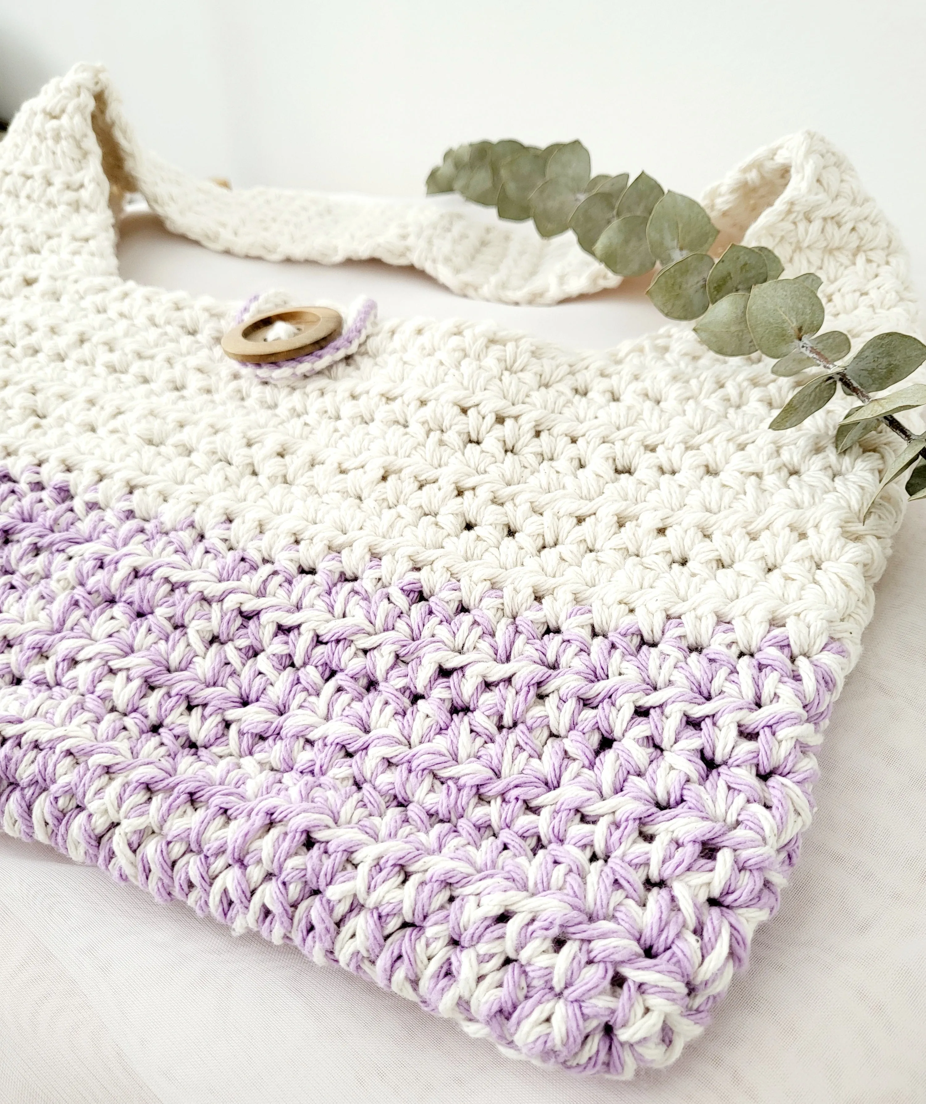 Crochet Bag - Shoulder Cotton Bag - Hand crocheted bag