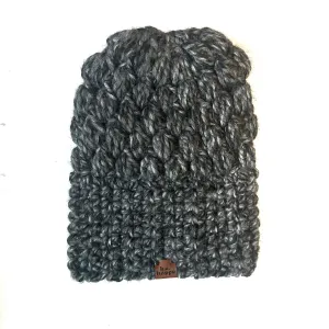 Crochet Puff Stitch Slouch Hat | Licorice