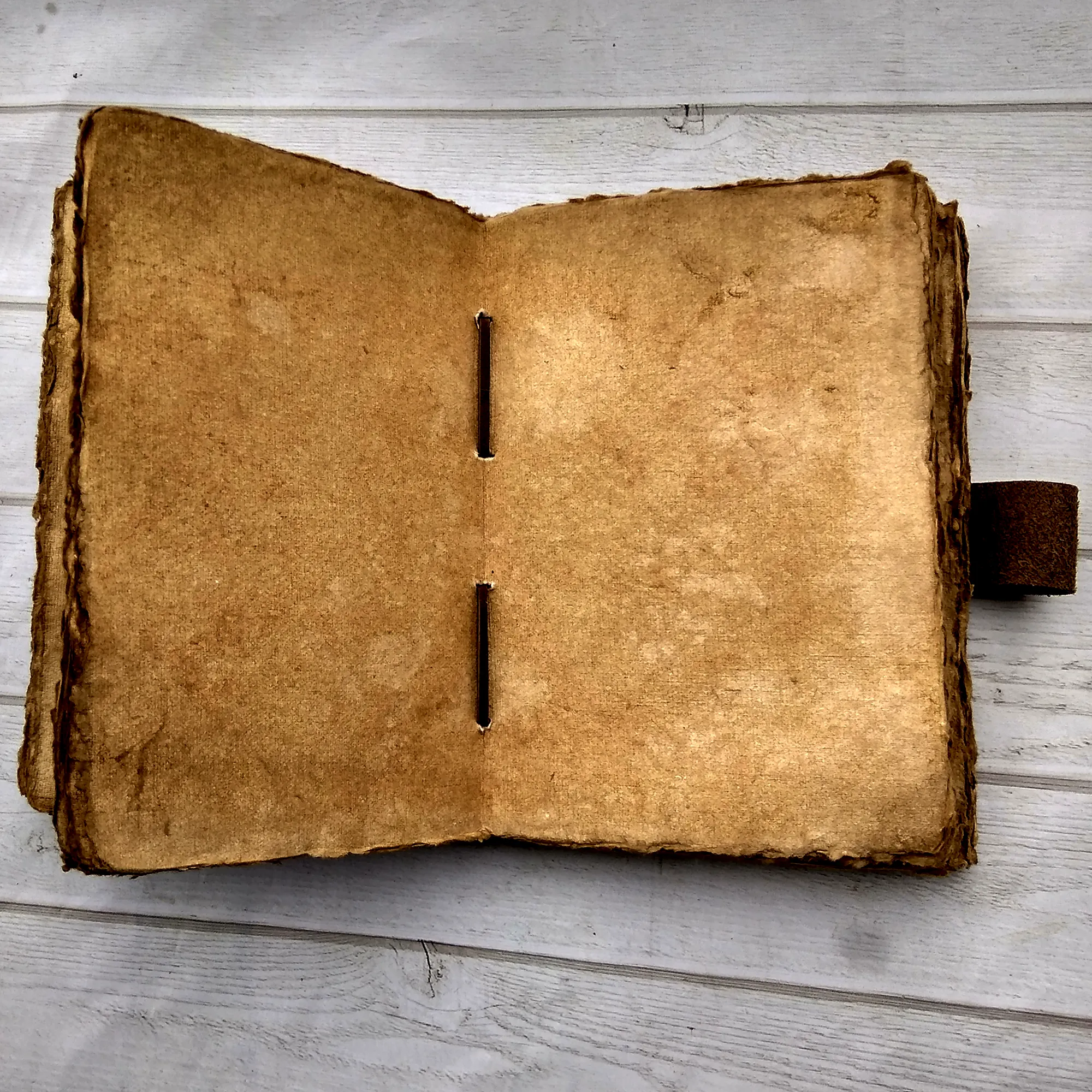 Deckle Edge Paper Vintage Leather Journal