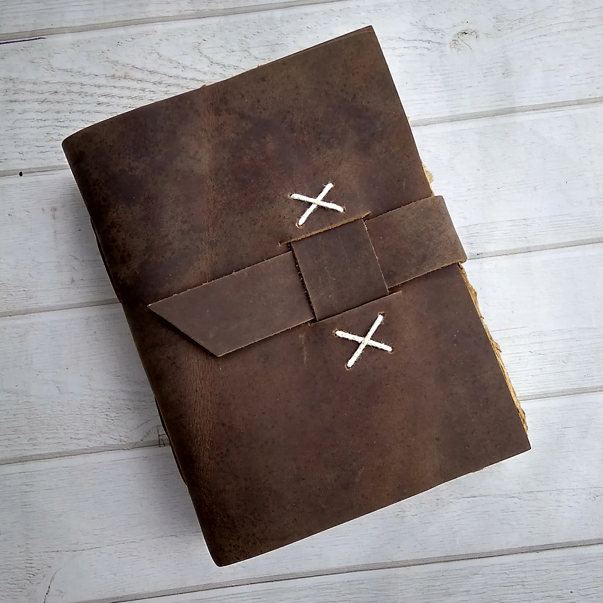 Deckle Edge Paper Vintage Leather Journal