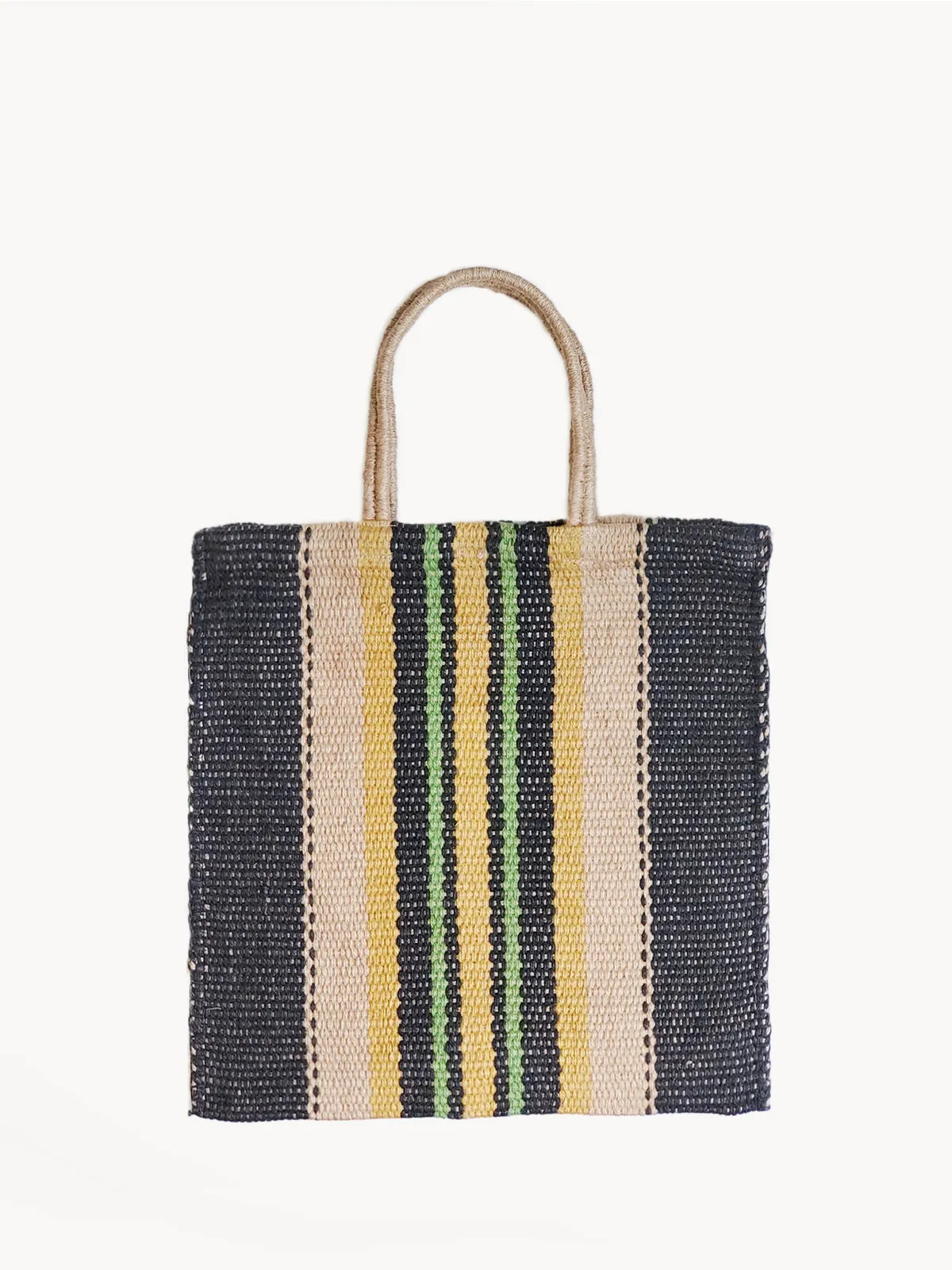 Dora Jute Tote Bag | Multi Navy