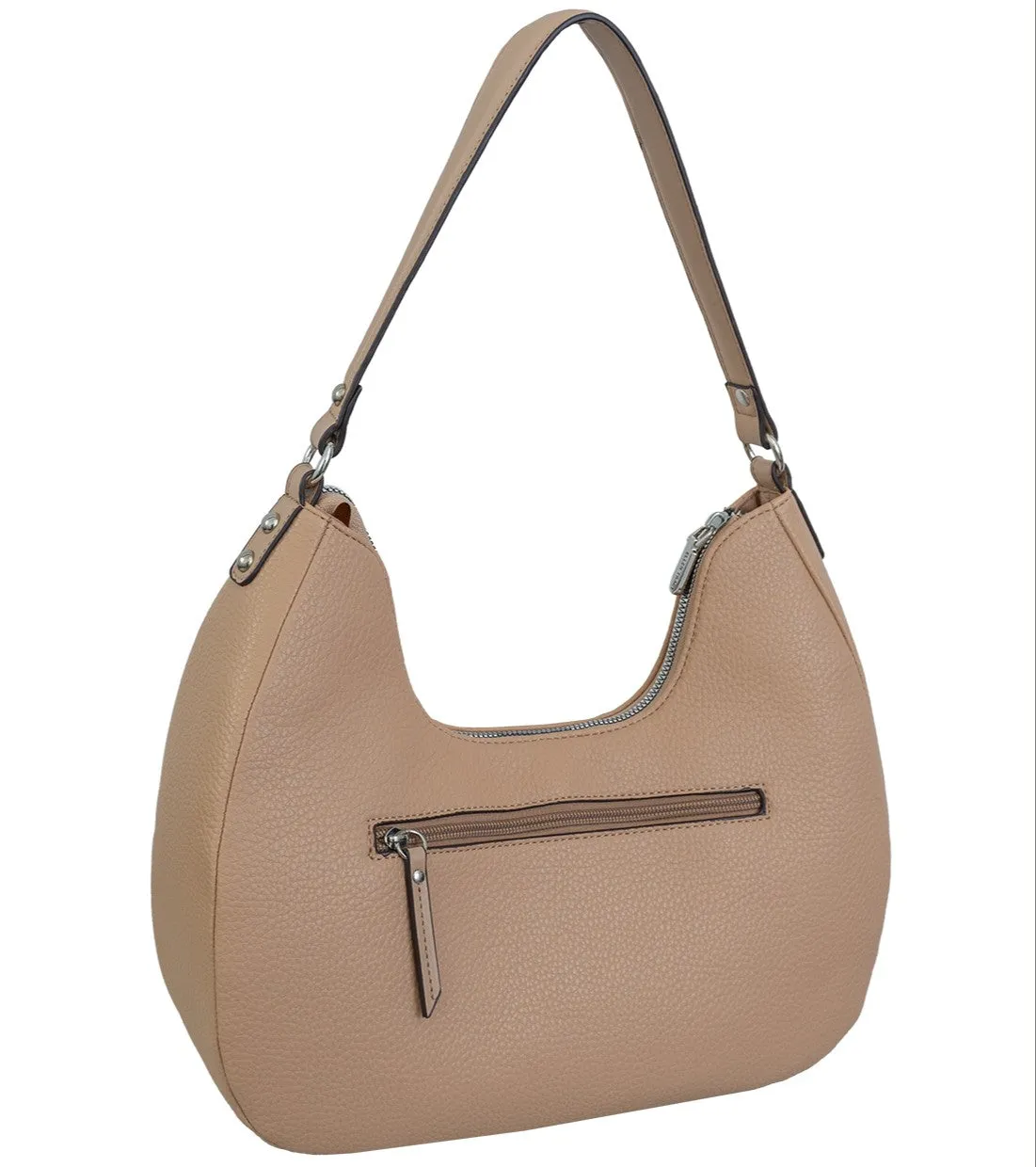 Ellen Tracy Crescent Shoulder Bag with Decorative Resin Chain