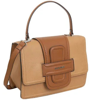 Ellen Tracy Top Flap Satchel with Front Flap Detail