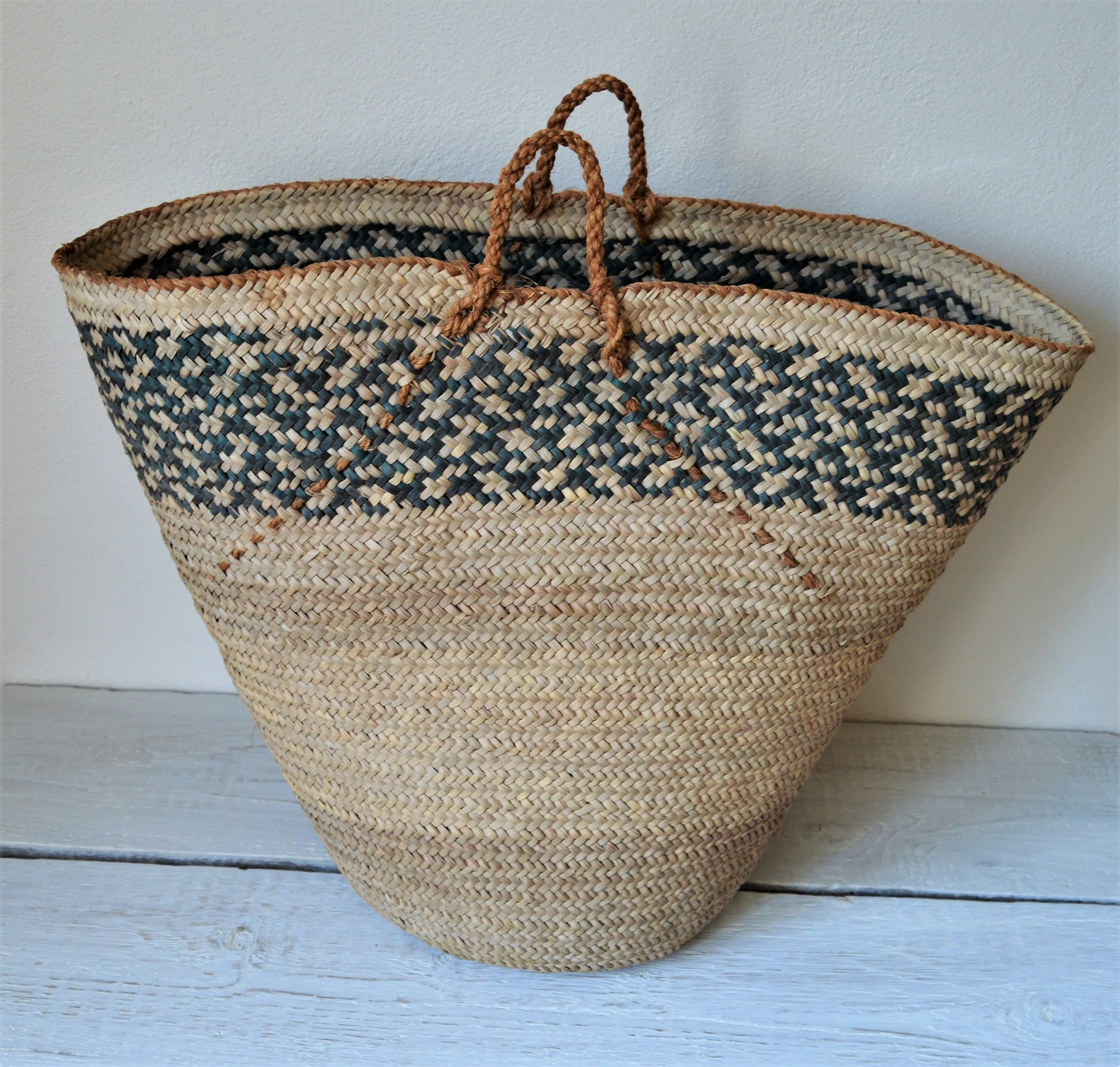 Green woven basket