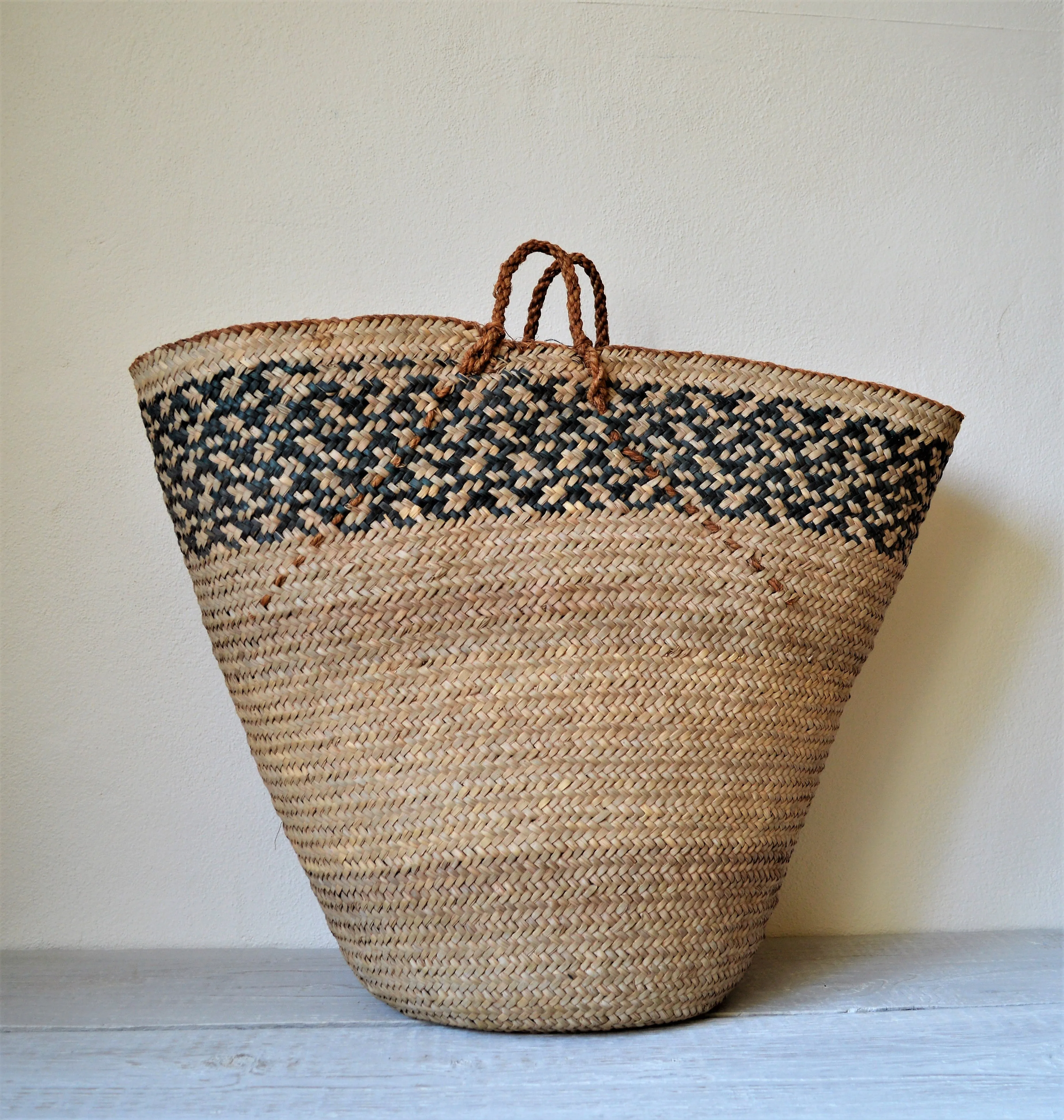 Green woven basket