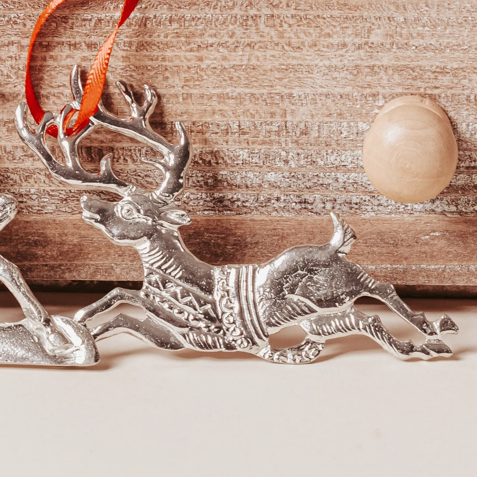 Handmade Deer Gifts - Pewter Reindeer Ornaments - Several Designs