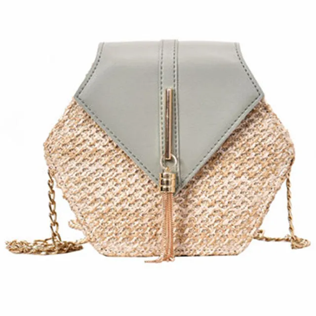 Handmade Woven Hexagon Mulit Style Handbag