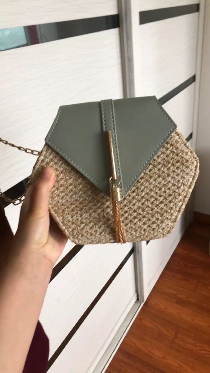 Handmade Woven Hexagon Mulit Style Handbag