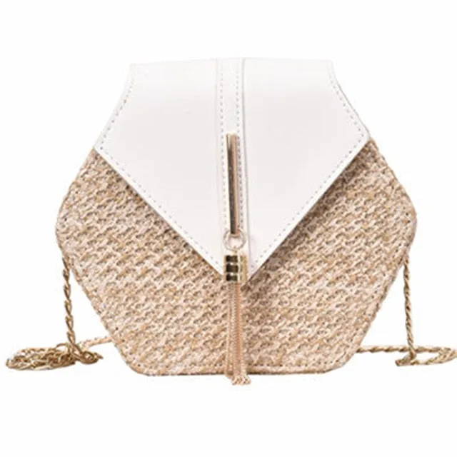 Handmade Woven Hexagon Mulit Style Handbag