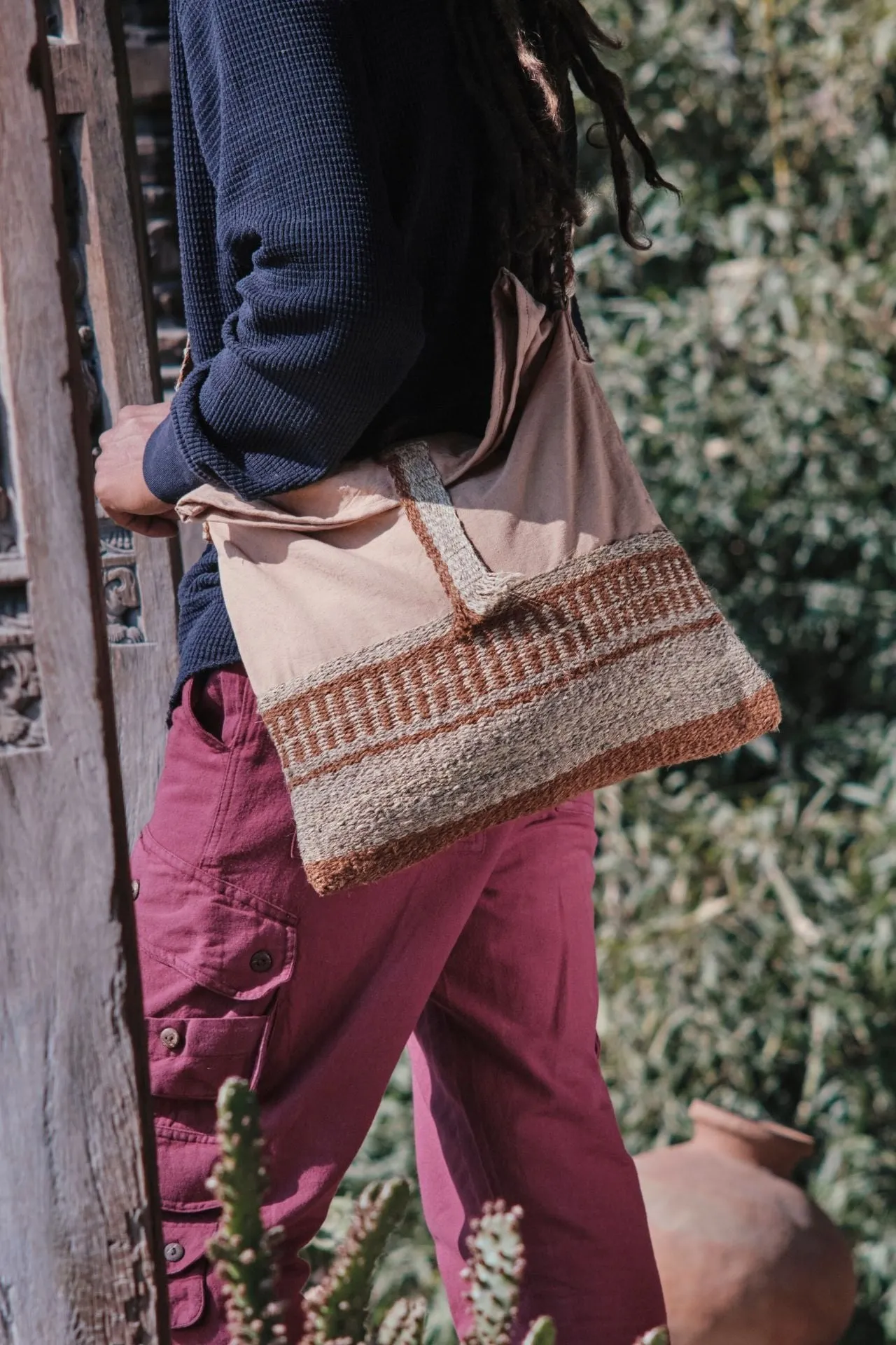 Hemp Satchel Bag - Large