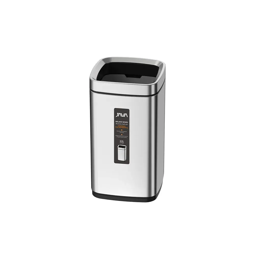 JAVA Dustbin | ROLAND | JH8861 | 12L | Open Top Waste Bin | Trash Bin | Dustbin for Kitchen