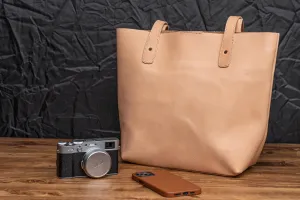 Leather Tote Bag - Undyed Leather