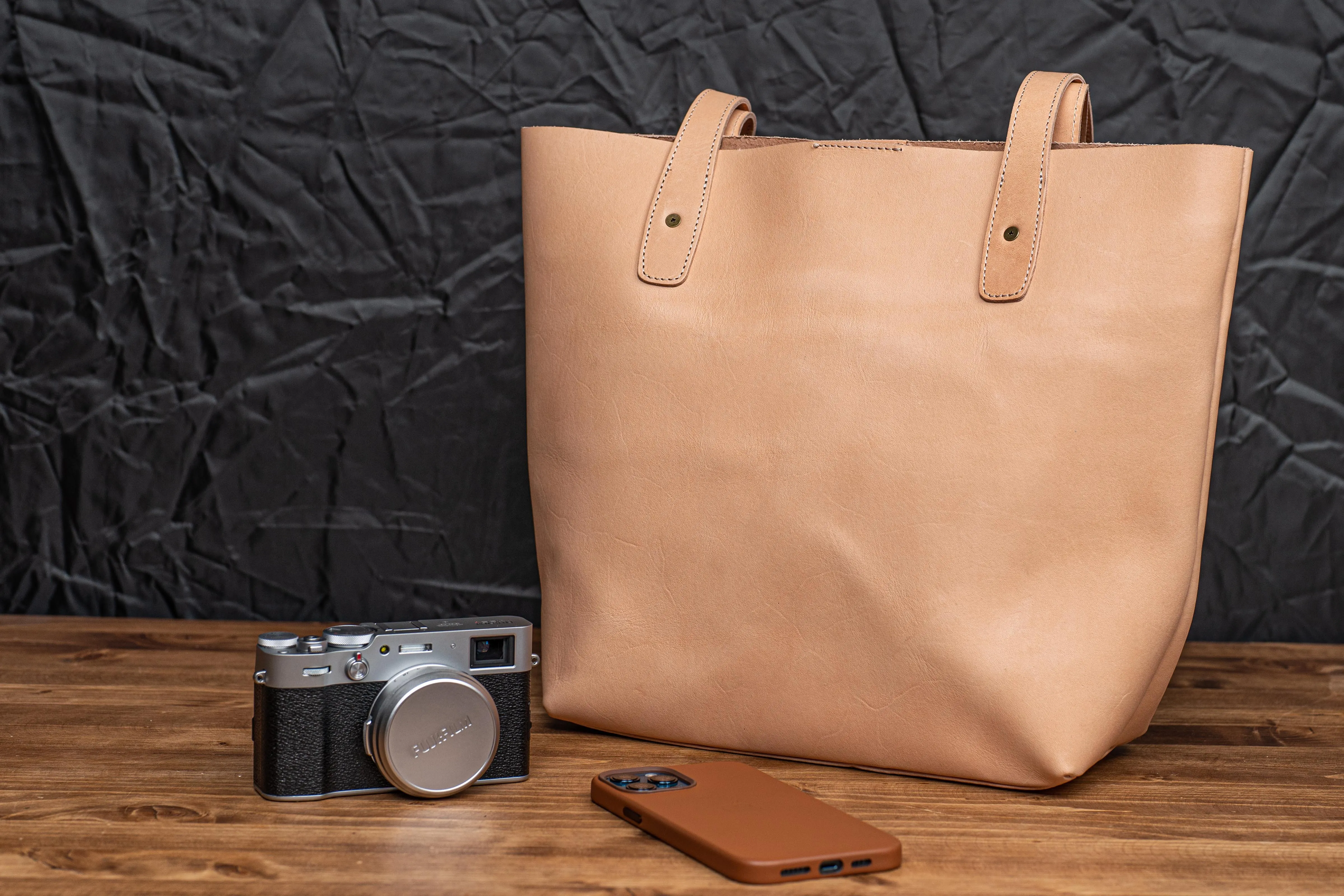 Leather Tote Bag - Undyed Leather