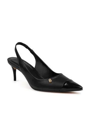 Lena Slingback Heels - Black