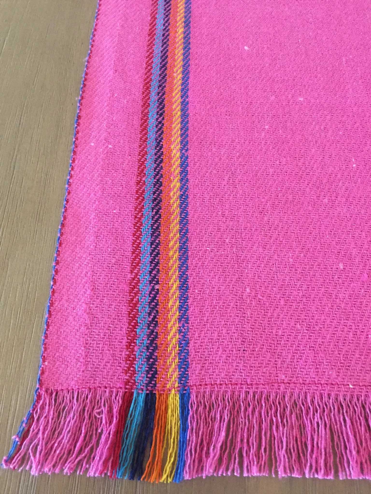 Mexican pink jerga table runner