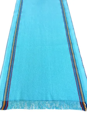 Mexican turquoise jerga table runner