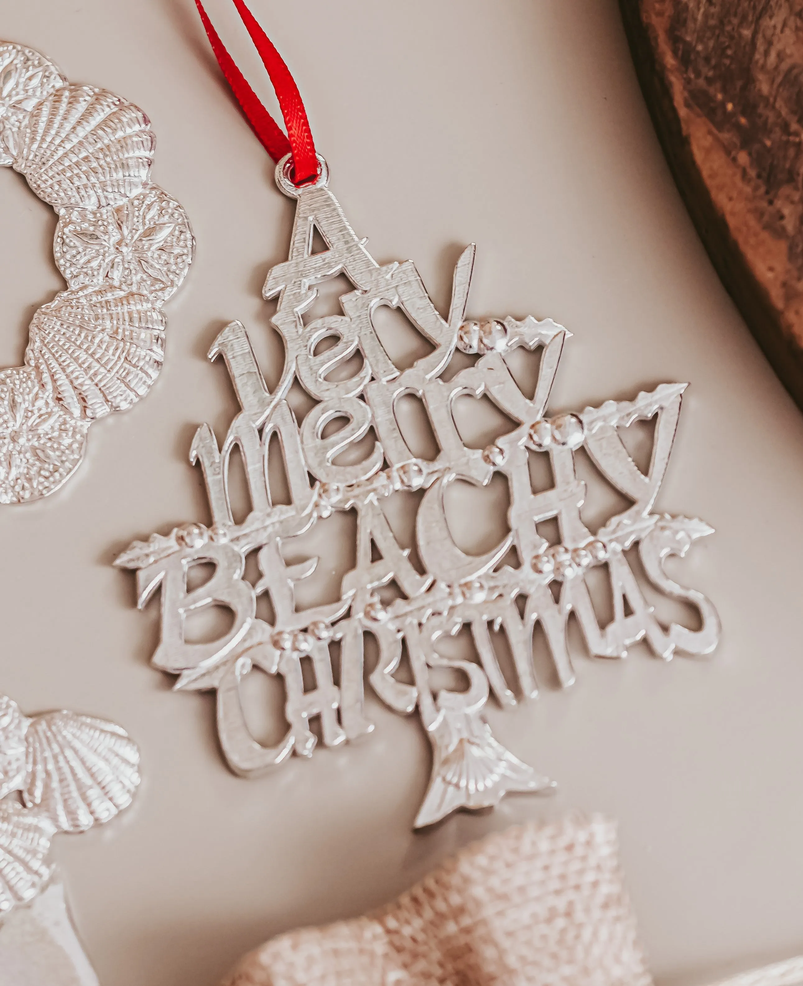 Nautical Gift - A Very Merry Beachy Christmas Ornament