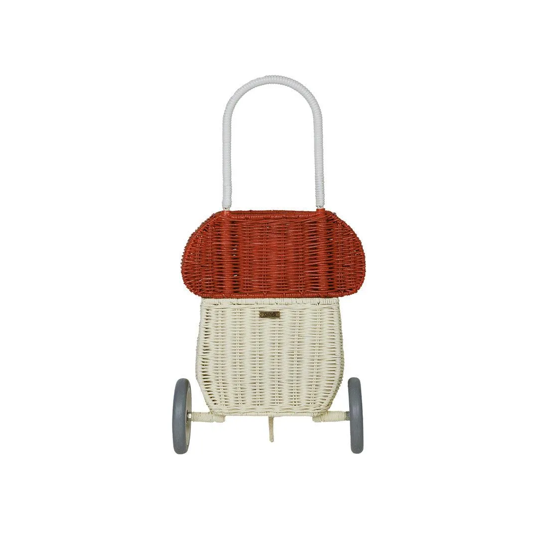 Olli Ella Rattan Mushroom Luggy  - Red