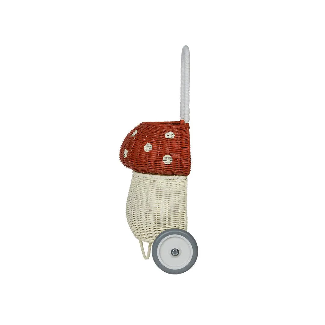 Olli Ella Rattan Mushroom Luggy  - Red