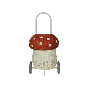 Olli Ella Rattan Mushroom Luggy  - Red