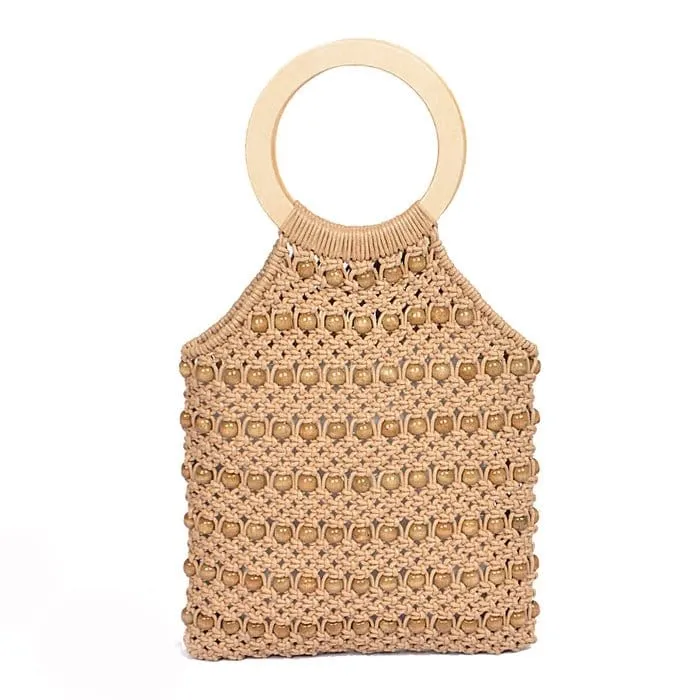 PPC6812 Ring Handled Macrame Tote