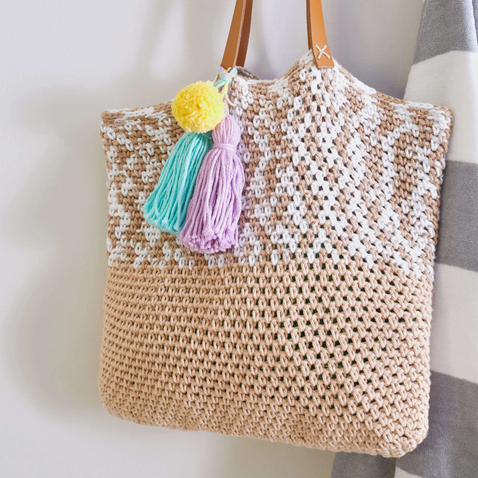 Red Heart Beach Days Crochet Tote