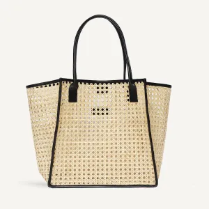 Rosa Tote ~  Black Rattan