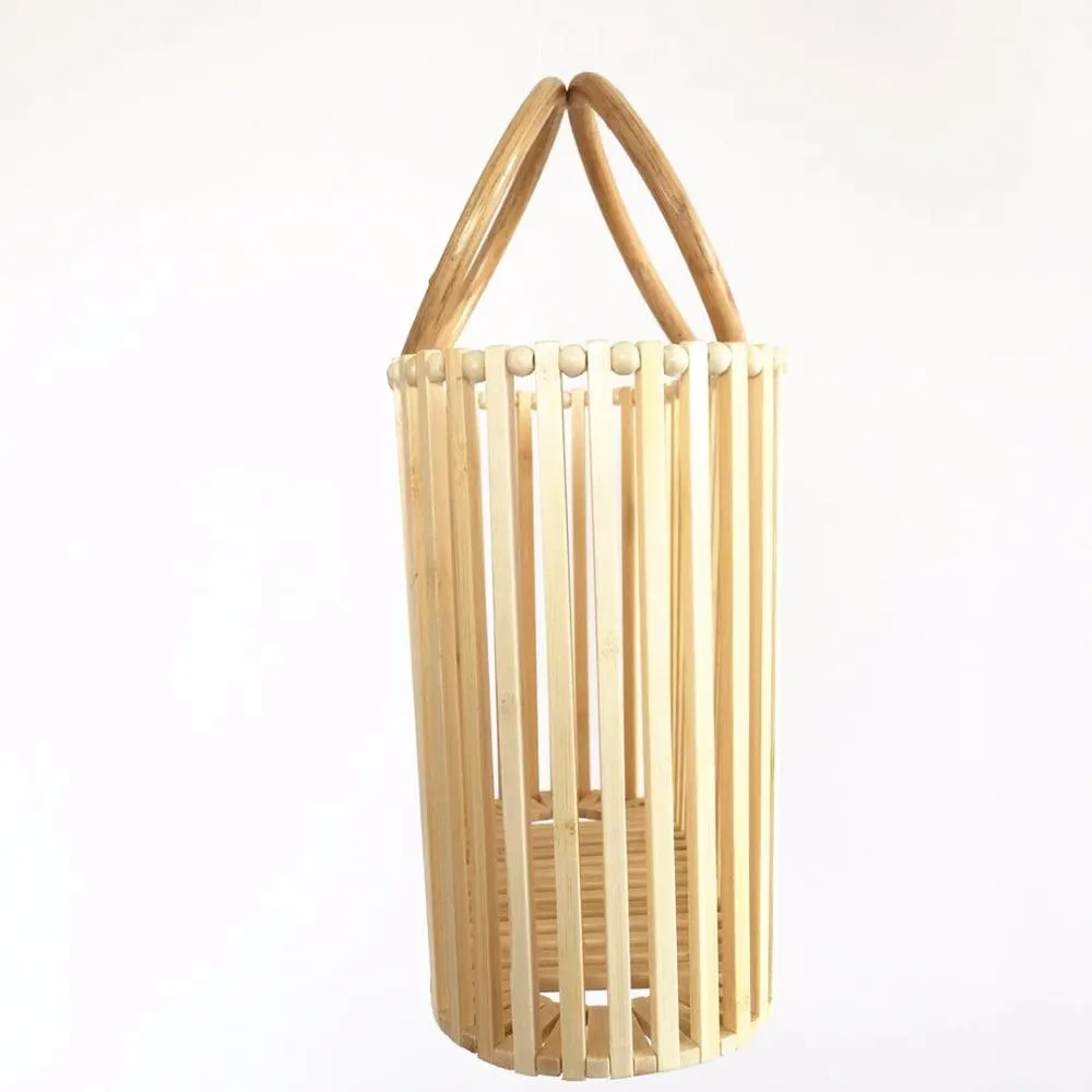 Round Rattan Handle Summer Beach Bags