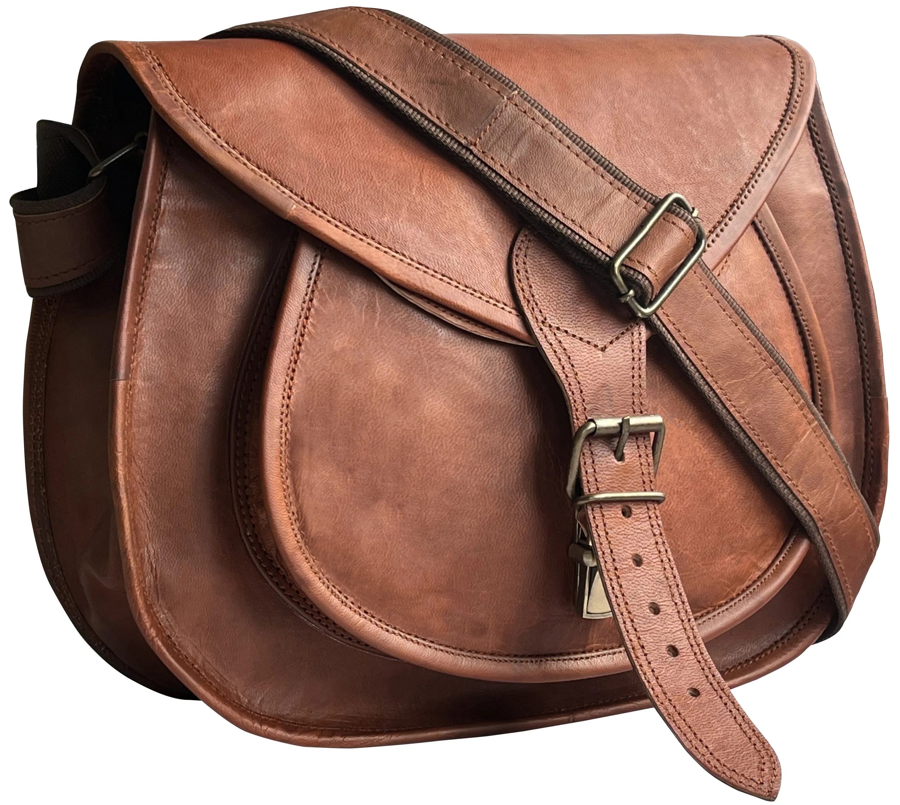 Rustic Town Leather Crossbody Sling Bag