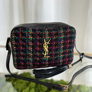 SAINT LAURENT Multicolor Tweed Lou Crossbody