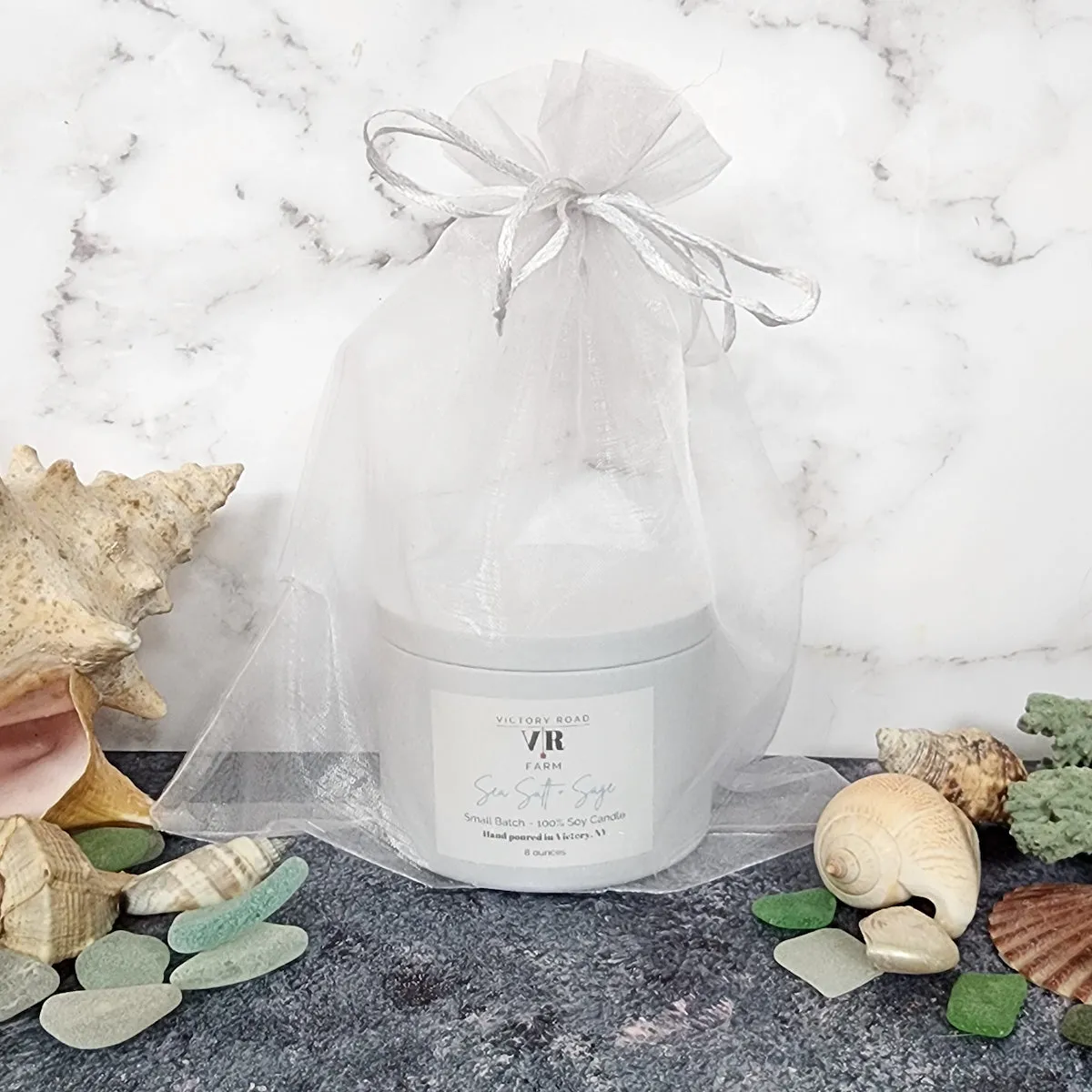 Sea Salt   Sage Soy Wax Candle