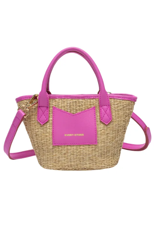 Straw Rattan Grab Bag